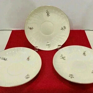 Royal Copenhagen Frijsenborg set of 3 saucers for the flat cream soup bowl.